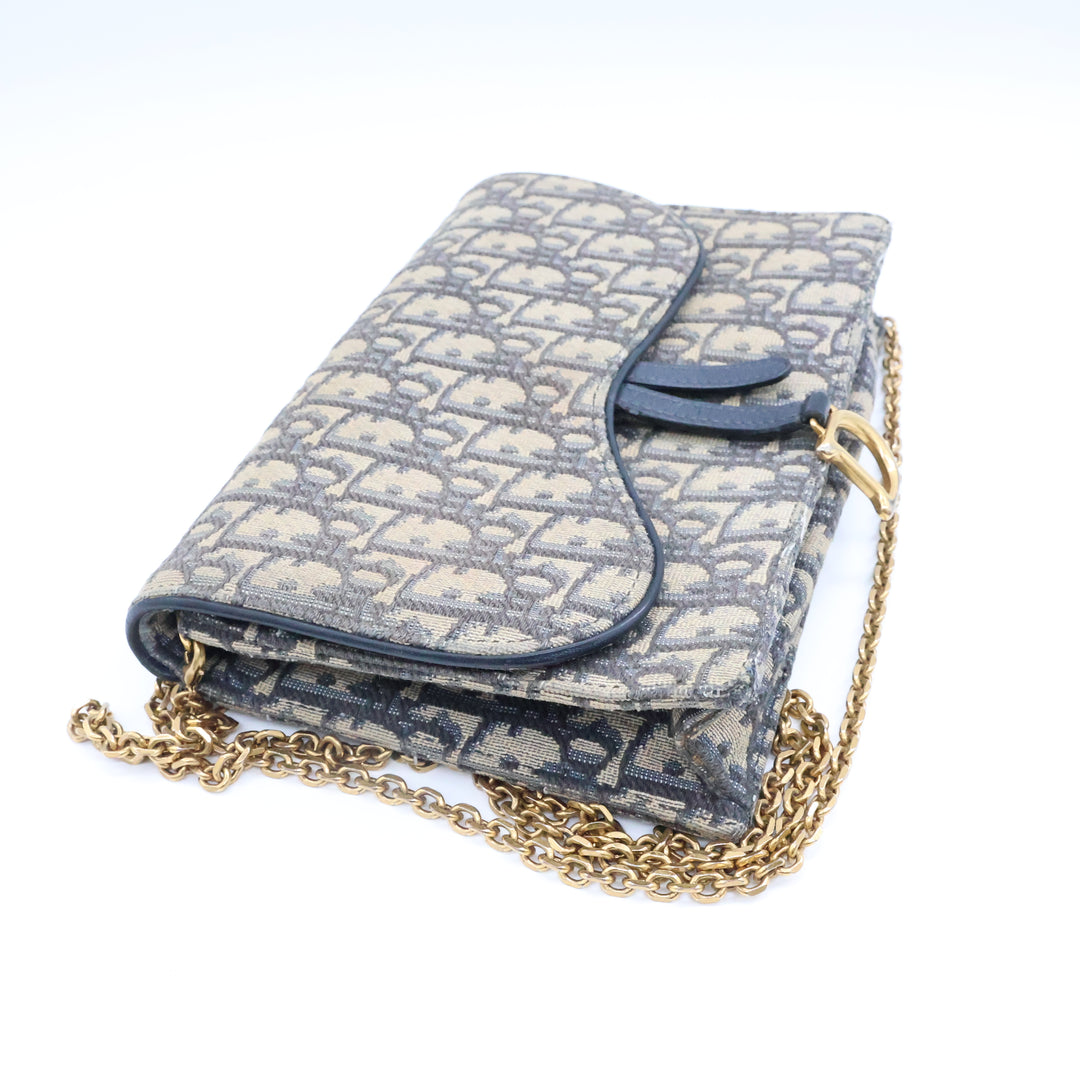 Dior Lady Dior Oblique Wallet on Chain Pochette Bag