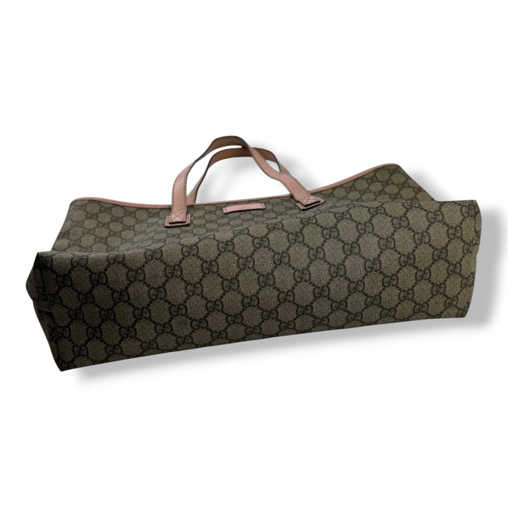 Gucci GG Monogram Pink/Beige Tote Handbag