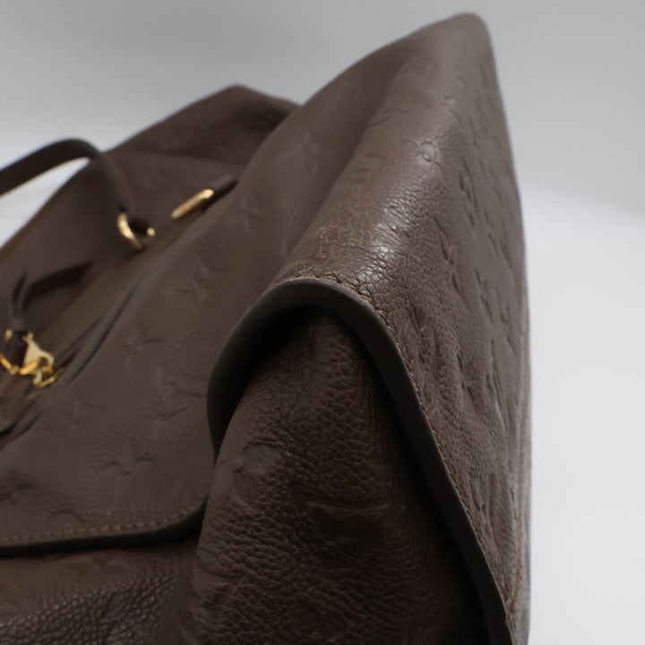 Louis Vuitton Lumineuse PM Empreinte Brown Leather Tote Handbag