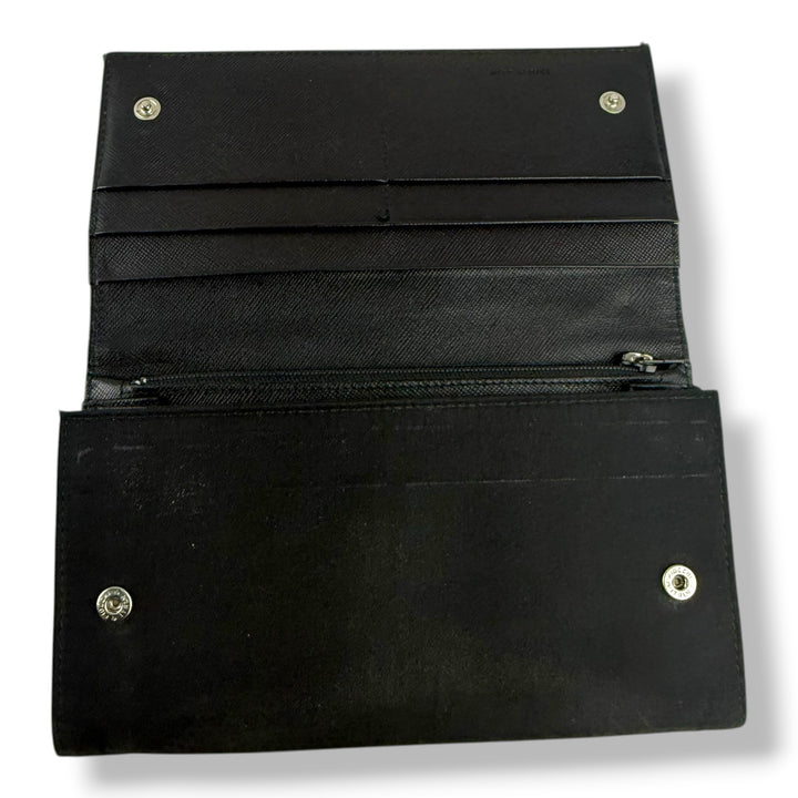 Prada Nylon Quilted Black Flap Wallet