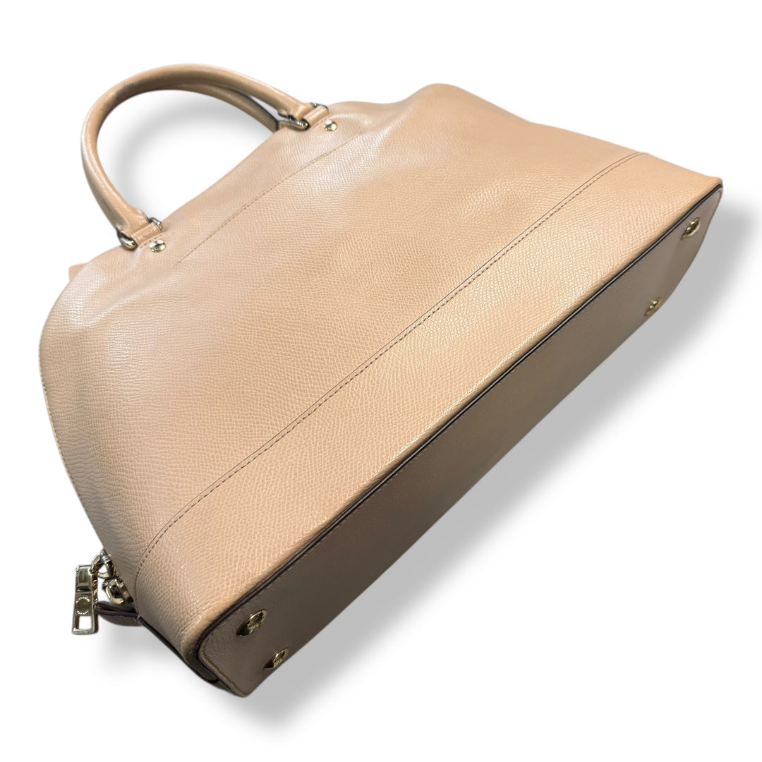 Coach Beige/Pale Pink Sierra Satchel Handbag
