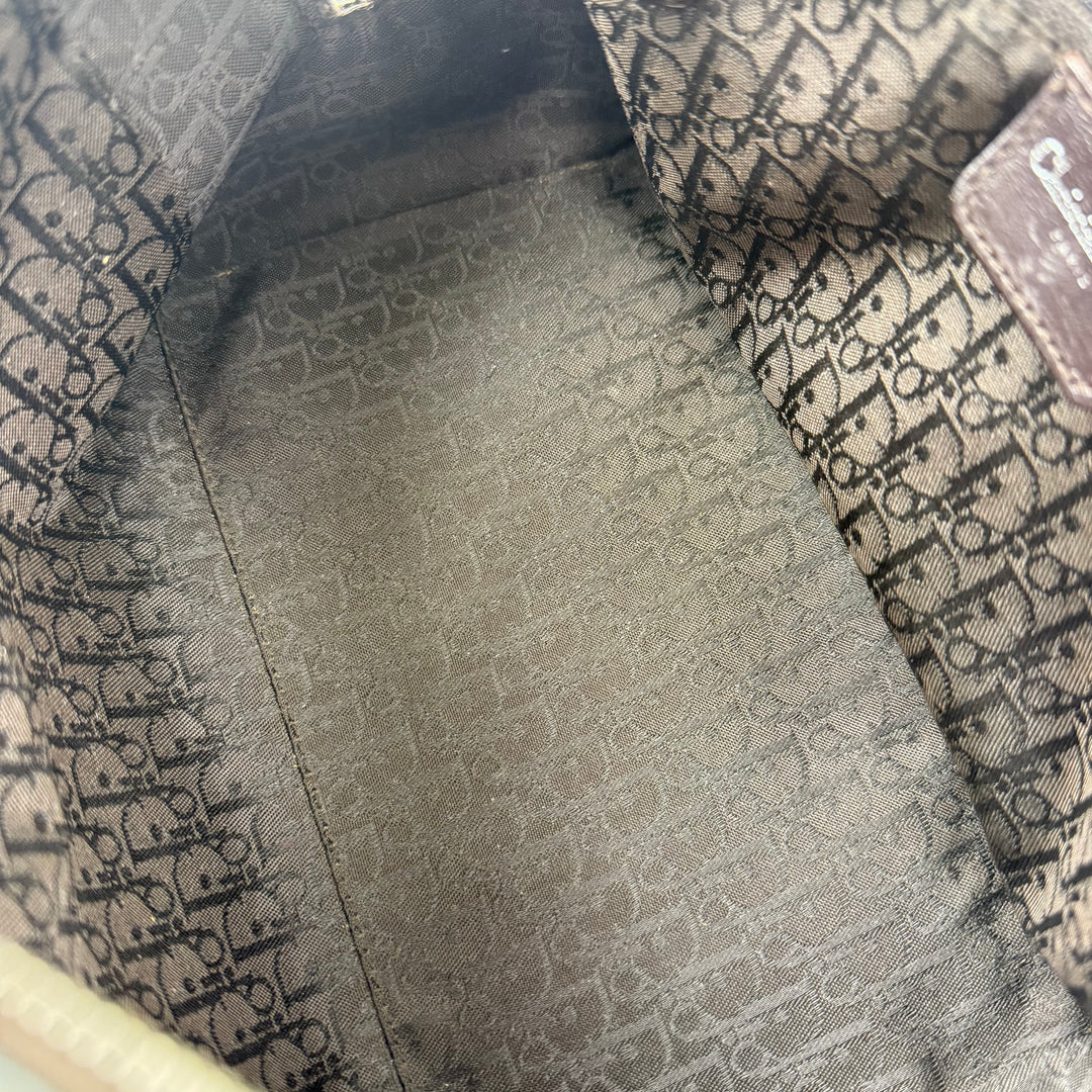 Christian Dior Cannage Grey Lady Dior Leather Handbag