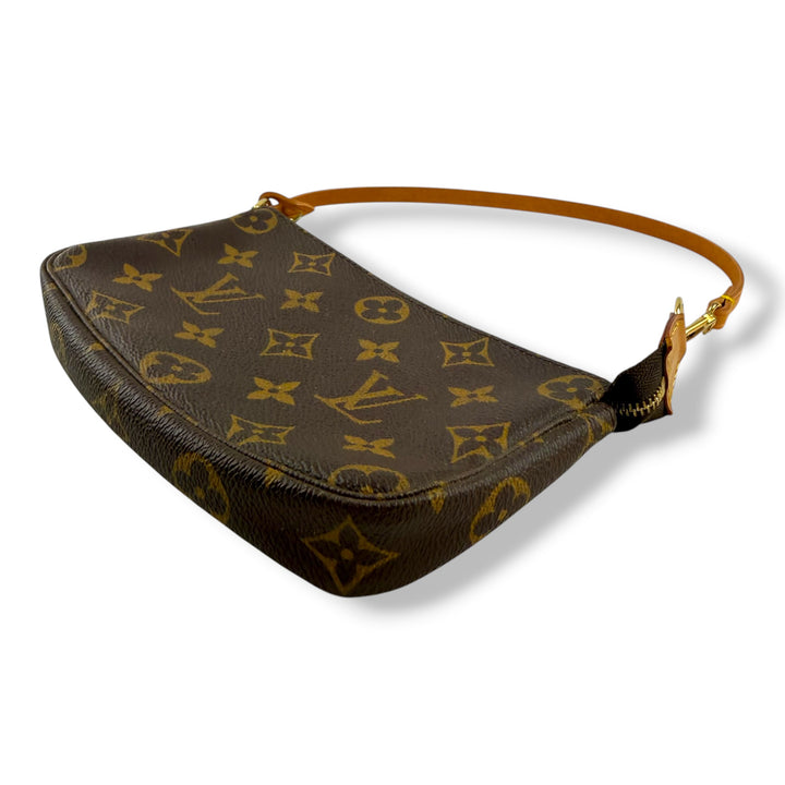 Louis Vuitton Medium Pochette Accessories Brown Monogram Clutch Bag