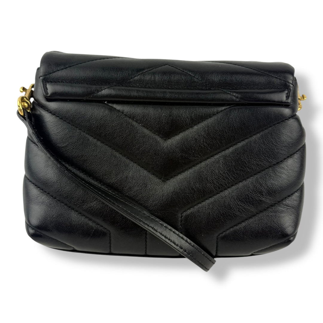 Saint Laurent YSL Black Toy LouLou Quilted Leather Handbag