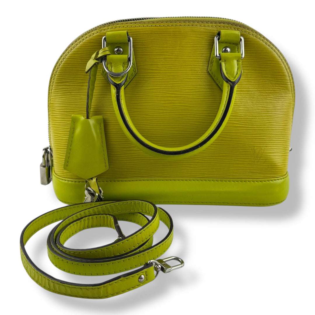 Louis Vuitton Alma BB Epi Leather Yellow Handbag