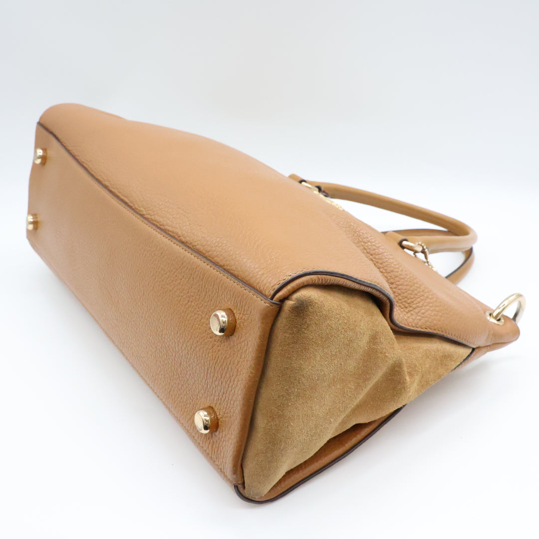 Coach Tan Mia Satchel Bag