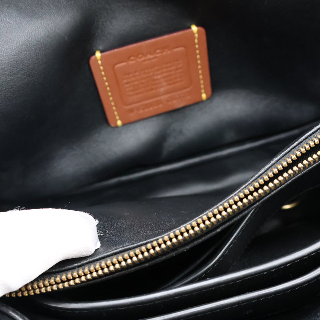 Coach Pillow Tabby 26 Black Leather Handbag