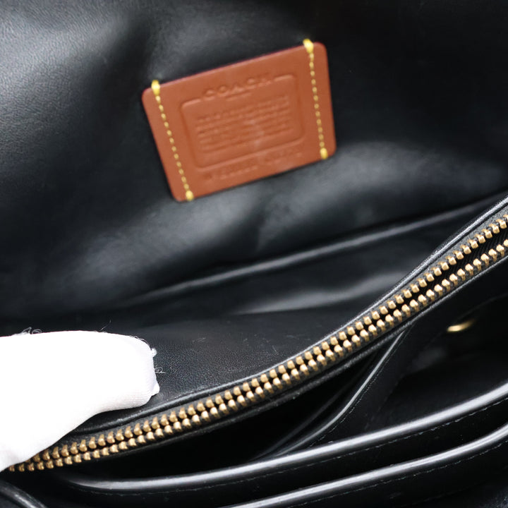 Coach Pillow Tabby 26 Black Leather Handbag
