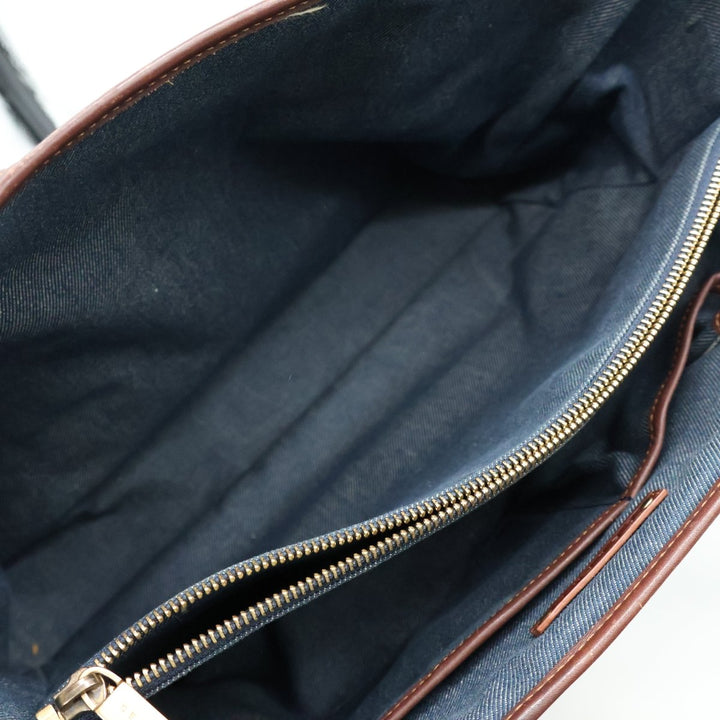 Celine Macadam Blue Denim Tote Bag - Lux Central