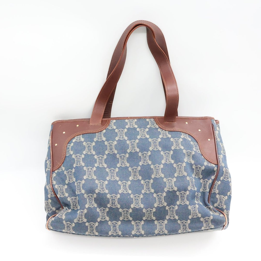 Celine Macadam Blue Denim Tote Bag - Lux Central