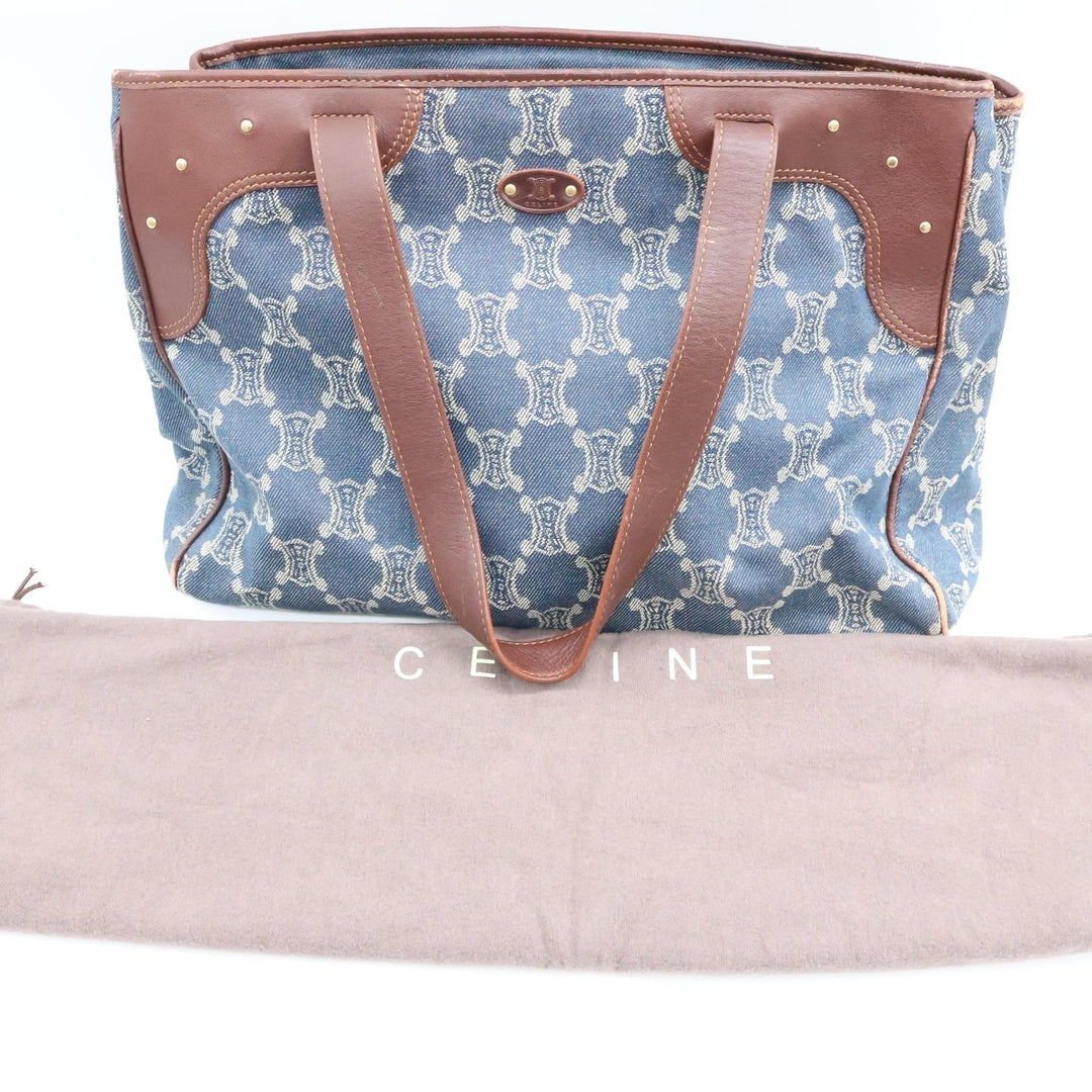 Celine Macadam Blue Denim Tote Bag - Lux Central