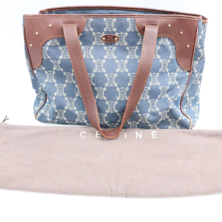 Celine Macadam Blue Denim Tote Bag - Lux Central