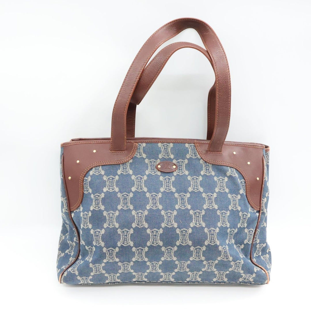 Celine Macadam Blue Denim Tote Bag - Lux Central