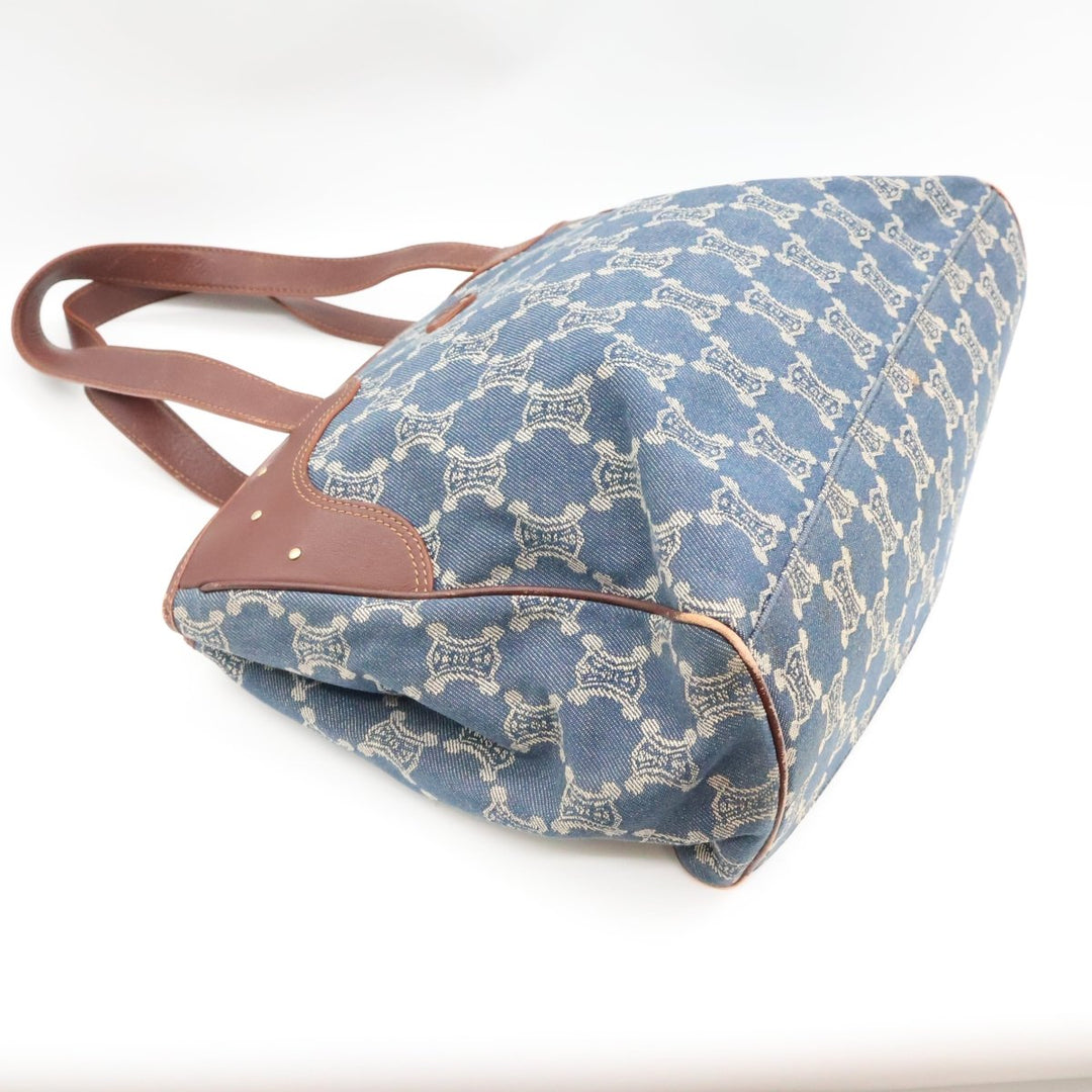 Celine Macadam Blue Denim Tote Bag - Lux Central