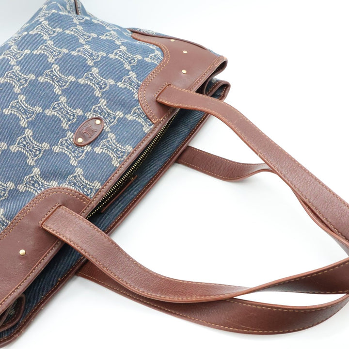 Celine Macadam Blue Denim Tote Bag - Lux Central