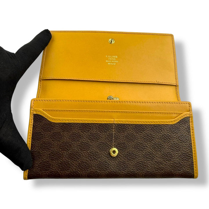 Celine Macadam Coated Canvas Long Wallet - Lux Central