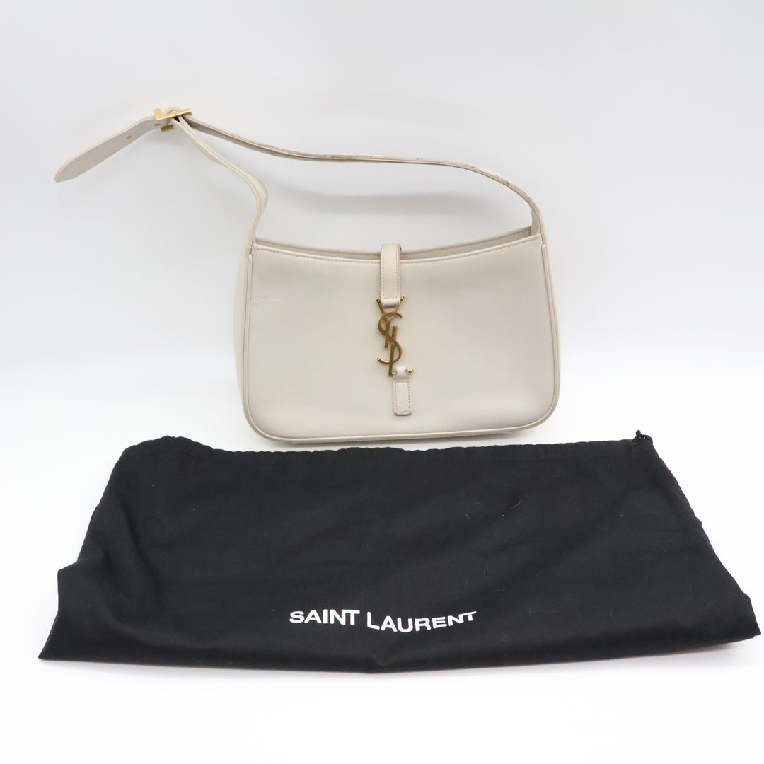 Saint Laurent YSL Cream Smooth Leather LE 5 À 7 Handbag