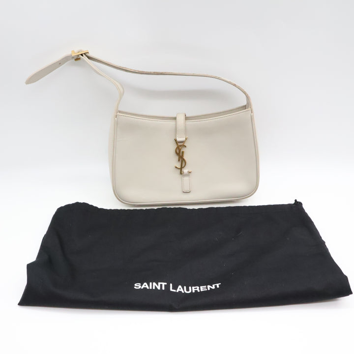 Saint Laurent YSL Cream Smooth Leather LE 5 À 7 Handbag