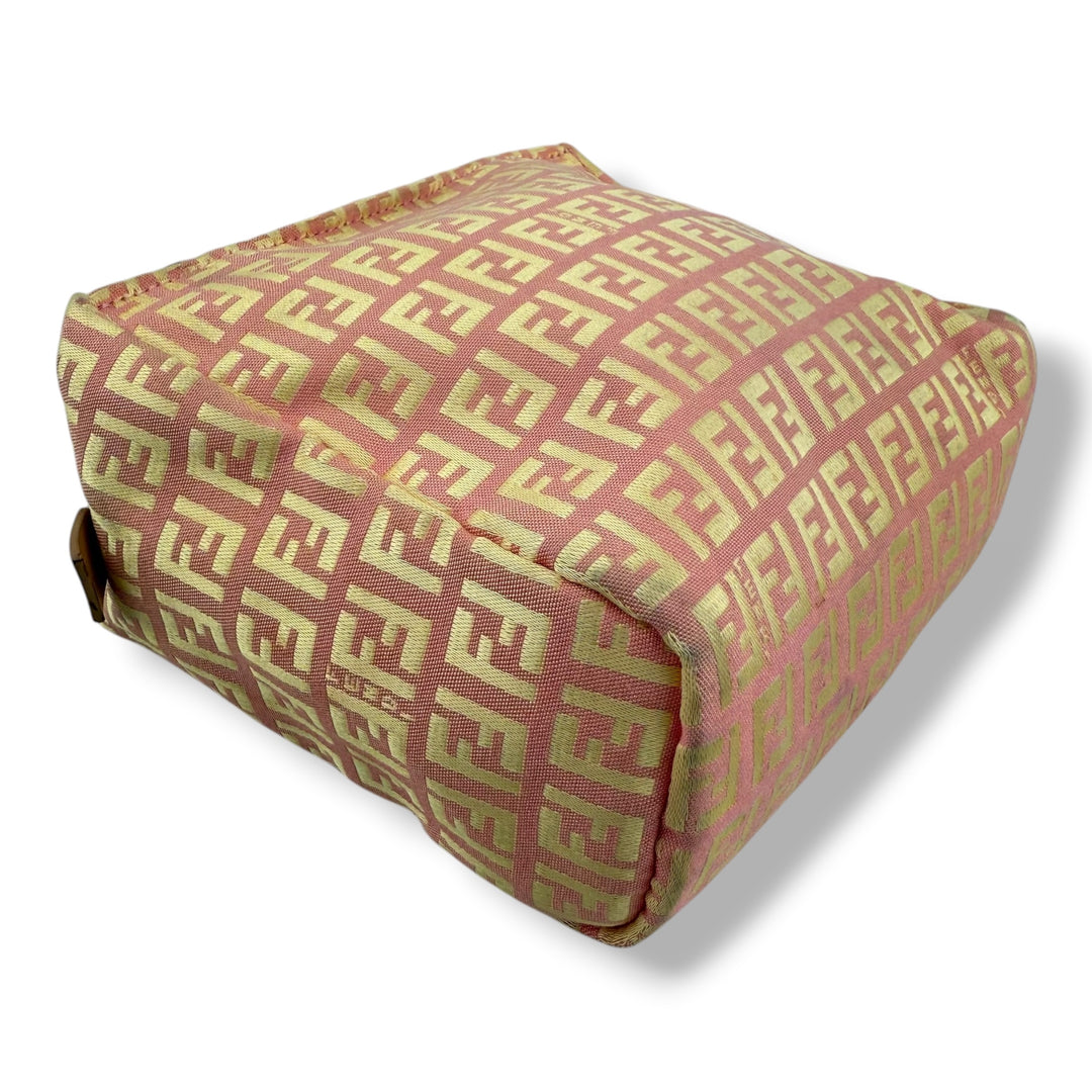 Fendi Zucca Pink Zucchino Monogram Mini Tote Handbag