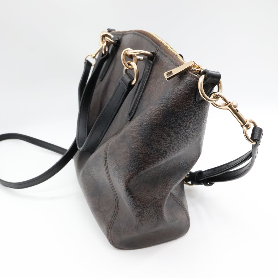 Coach Signature Canvas Kelsey Tote Handbag