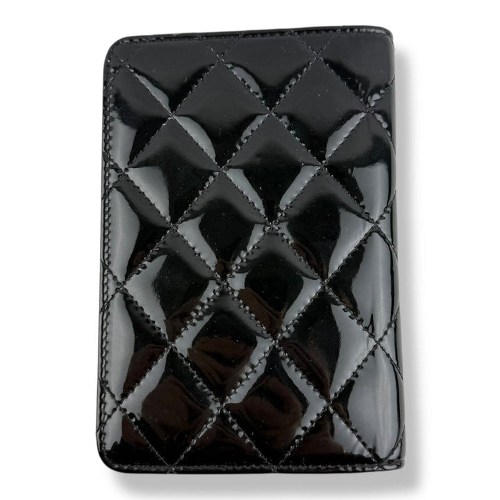 Chanel Agenda Black Patent Leather Wallet - Lux Central