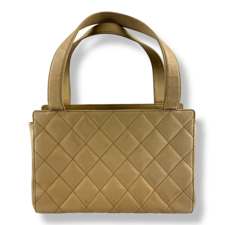 Chanel Beige Leather Wild Stitch Tote Handbag - Lux Central