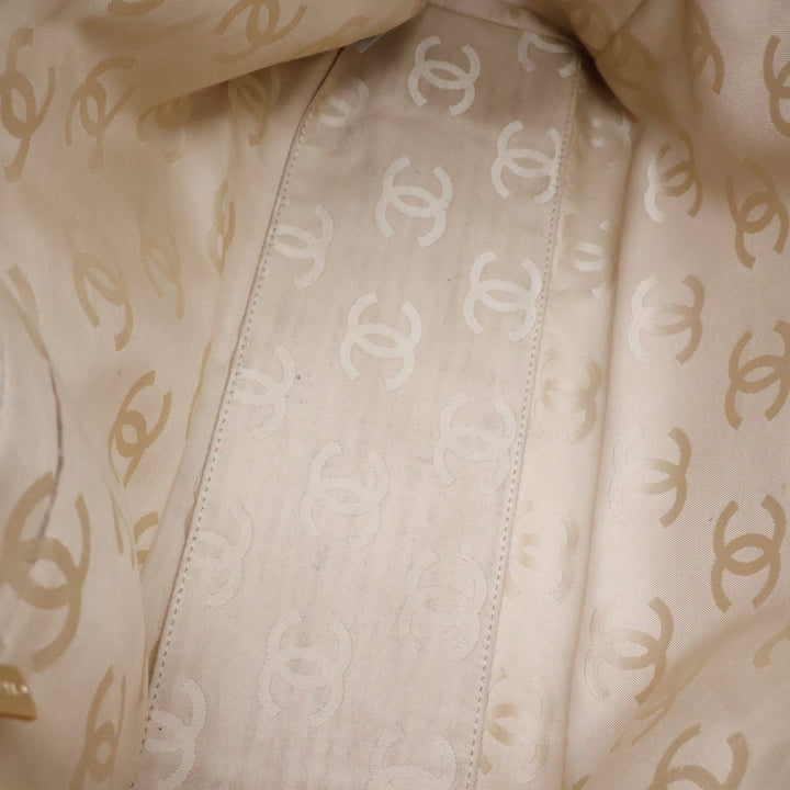 Chanel Beige Leather Wild Stitch Tote Handbag - Lux Central
