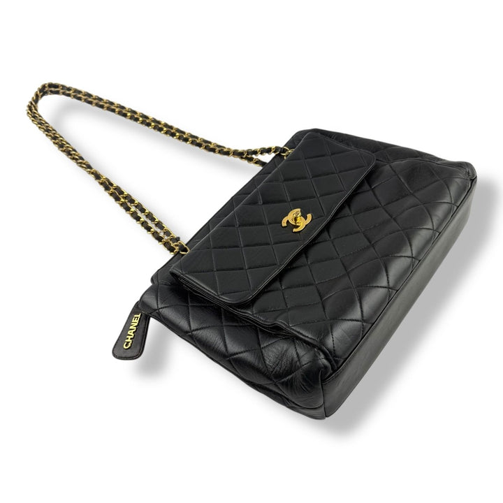 Chanel Black Lambskin Shoulder Handbag - Lux Central