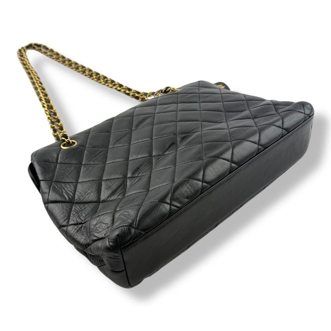 Chanel Black Lambskin Shoulder Handbag - Lux Central