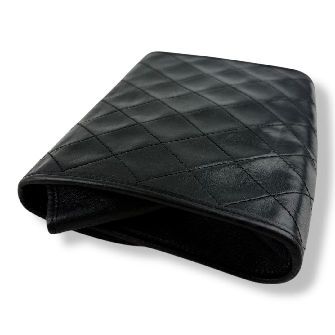 Chanel Black Lambskin Vintage Mini Matelasse Handbag - Lux Central