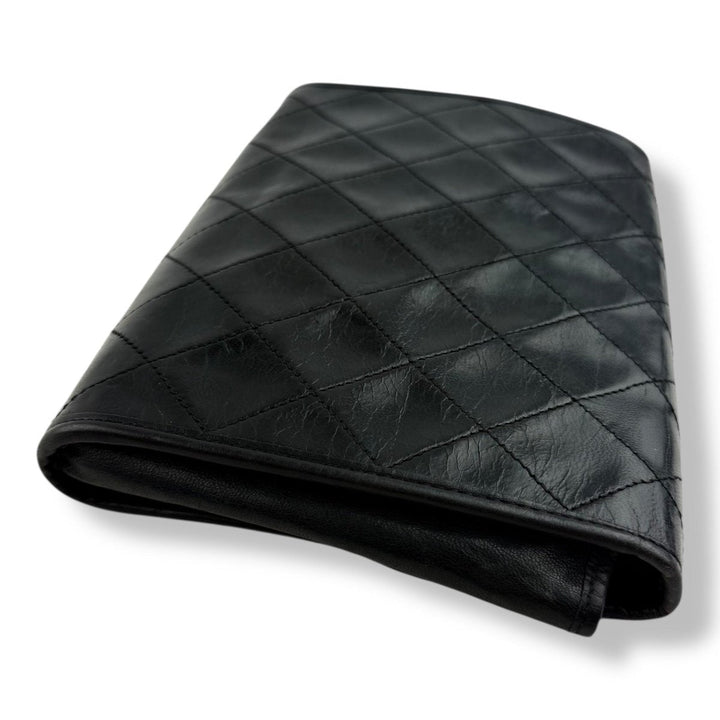 Chanel Black Lambskin Vintage Mini Matelasse Handbag - Lux Central