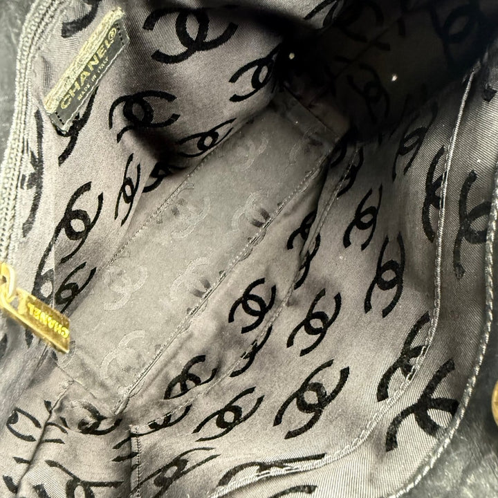 Chanel Black Leather Wild Stitch Tote Handbag - Lux Central