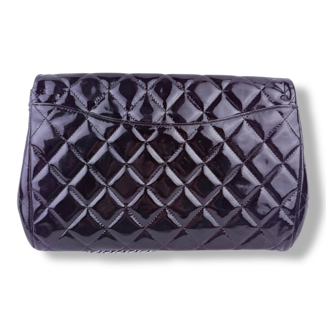 Chanel Black Patent Classic Flap Shoulder Handbag - Lux Central