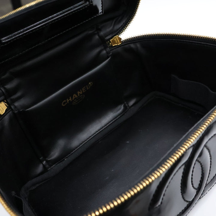 Chanel Black Patent Vanity Bag - Lux Central