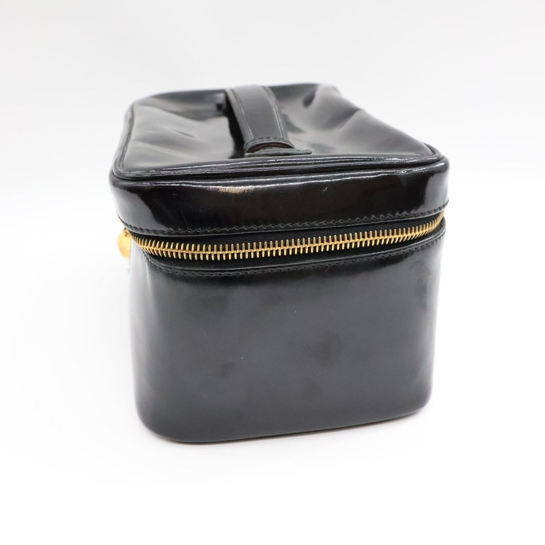 Chanel Black Patent Vanity Bag - Lux Central