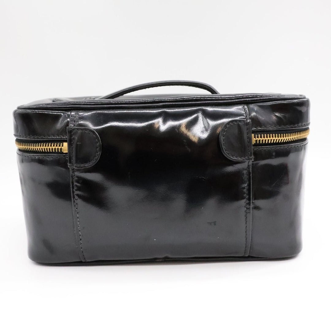 Chanel Black Patent Vanity Bag - Lux Central