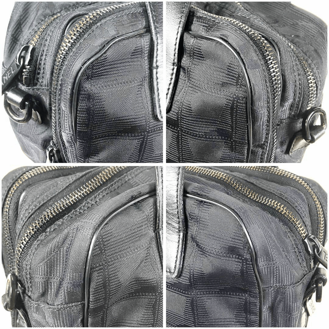 Chanel Black Travel Line Canvas Tote Handbag - Lux Central