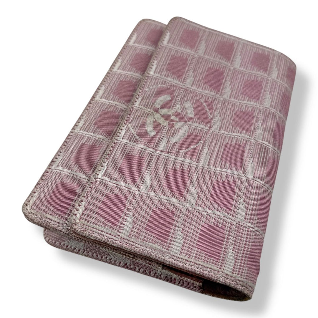 CHANEL Canvas Wallet On Chain WOC Pink Handbag - Lux Central