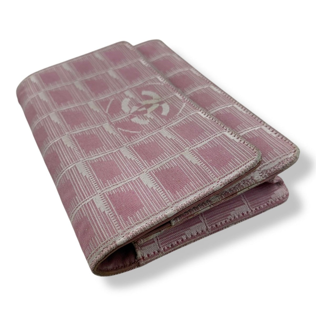 CHANEL Canvas Wallet On Chain WOC Pink Handbag - Lux Central