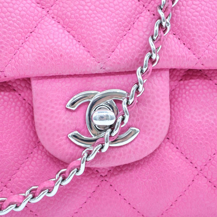 Chanel Caviar Pink Timeless WOC Classic Flap Shoulder Bag - Lux Central