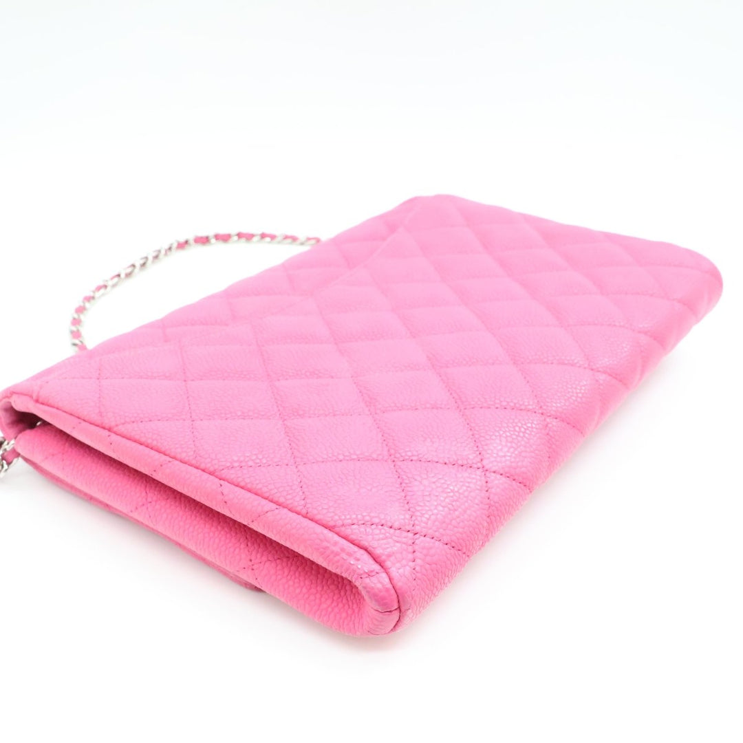 Chanel Caviar Pink Timeless WOC Classic Flap Shoulder Bag - Lux Central