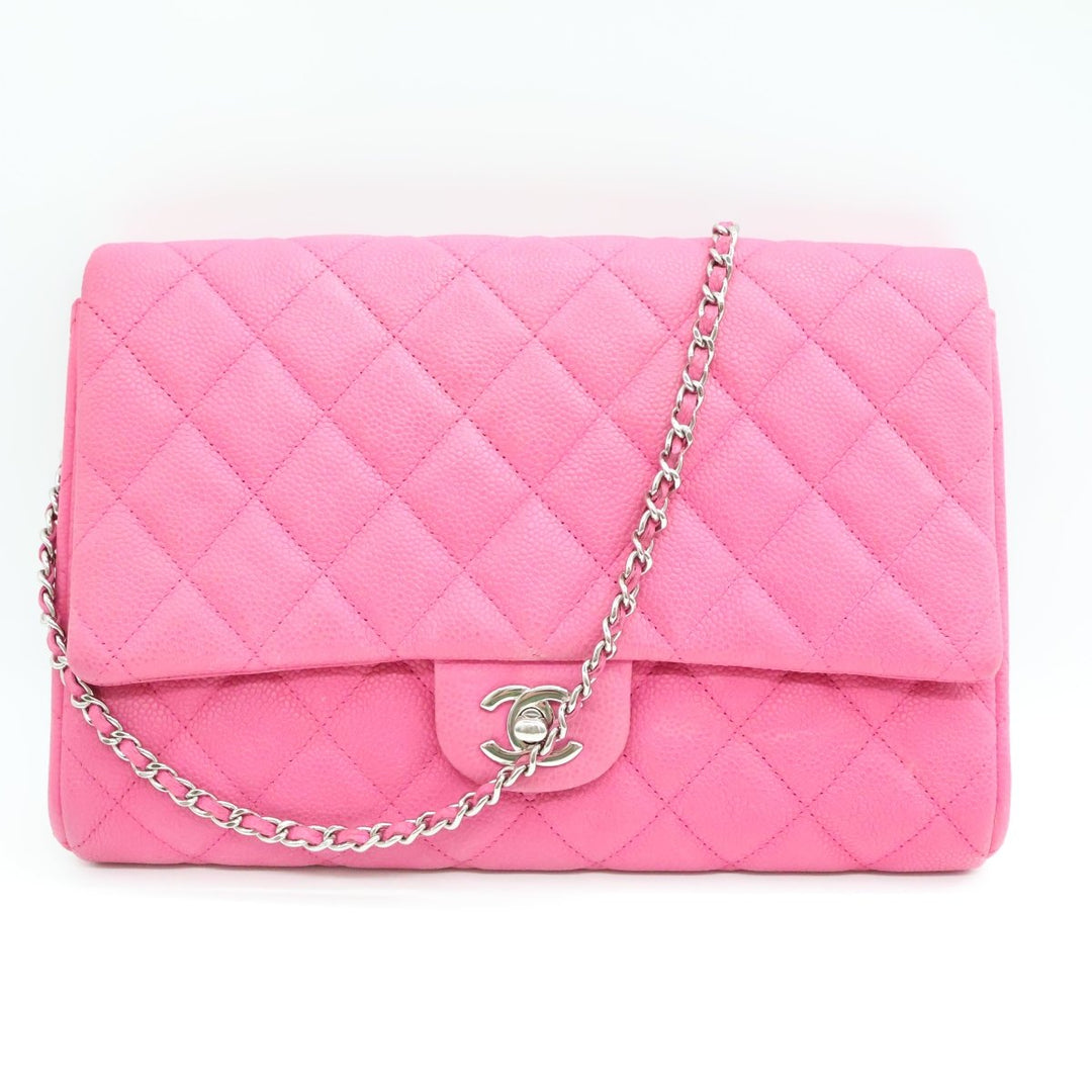 Chanel Caviar Pink Timeless WOC Classic Flap Shoulder Bag - Lux Central