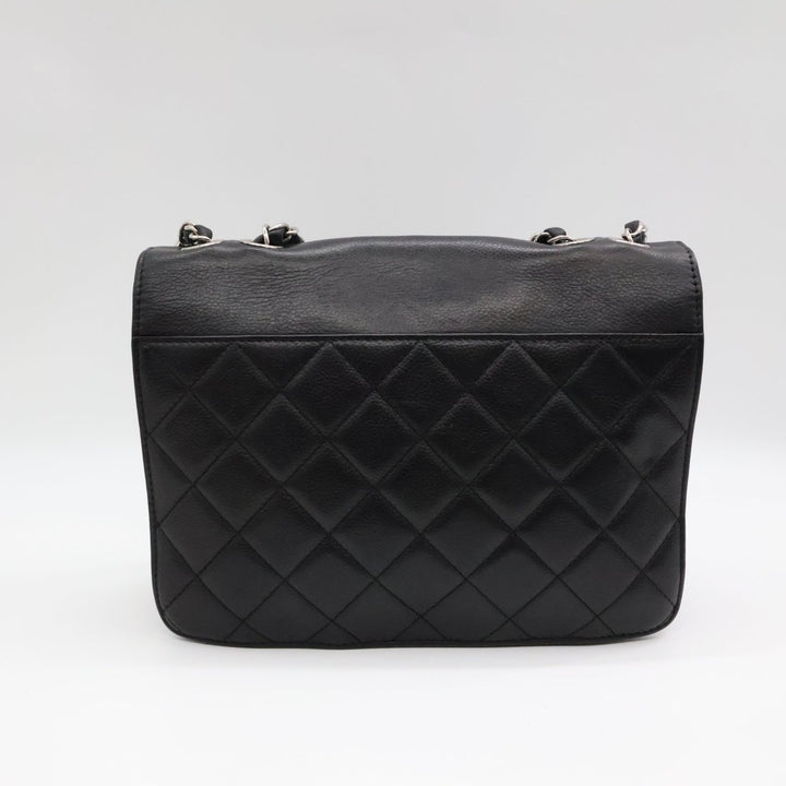Chanel CC Black Caviar Box Flap Handbag - Lux Central