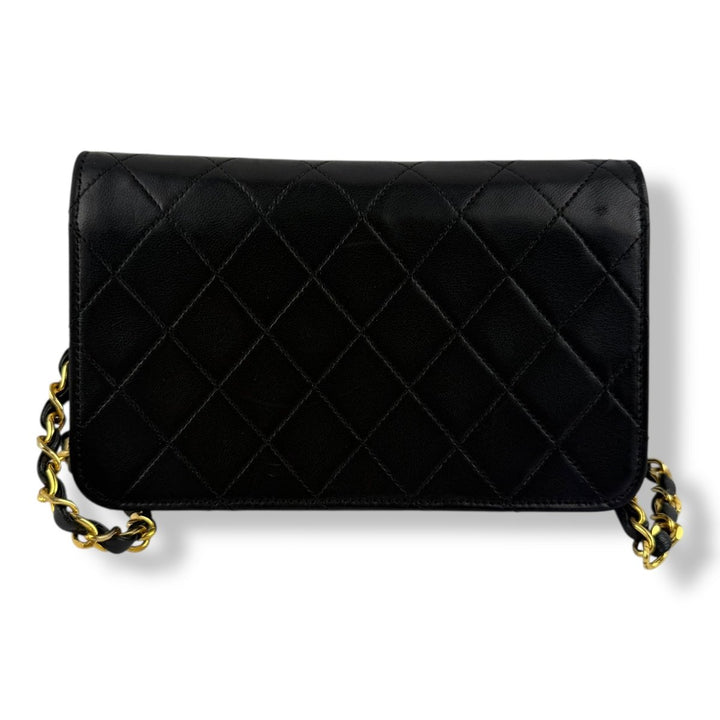 Chanel CC Black Push Lock Single Flap Shoulder Handbag - Lux Central
