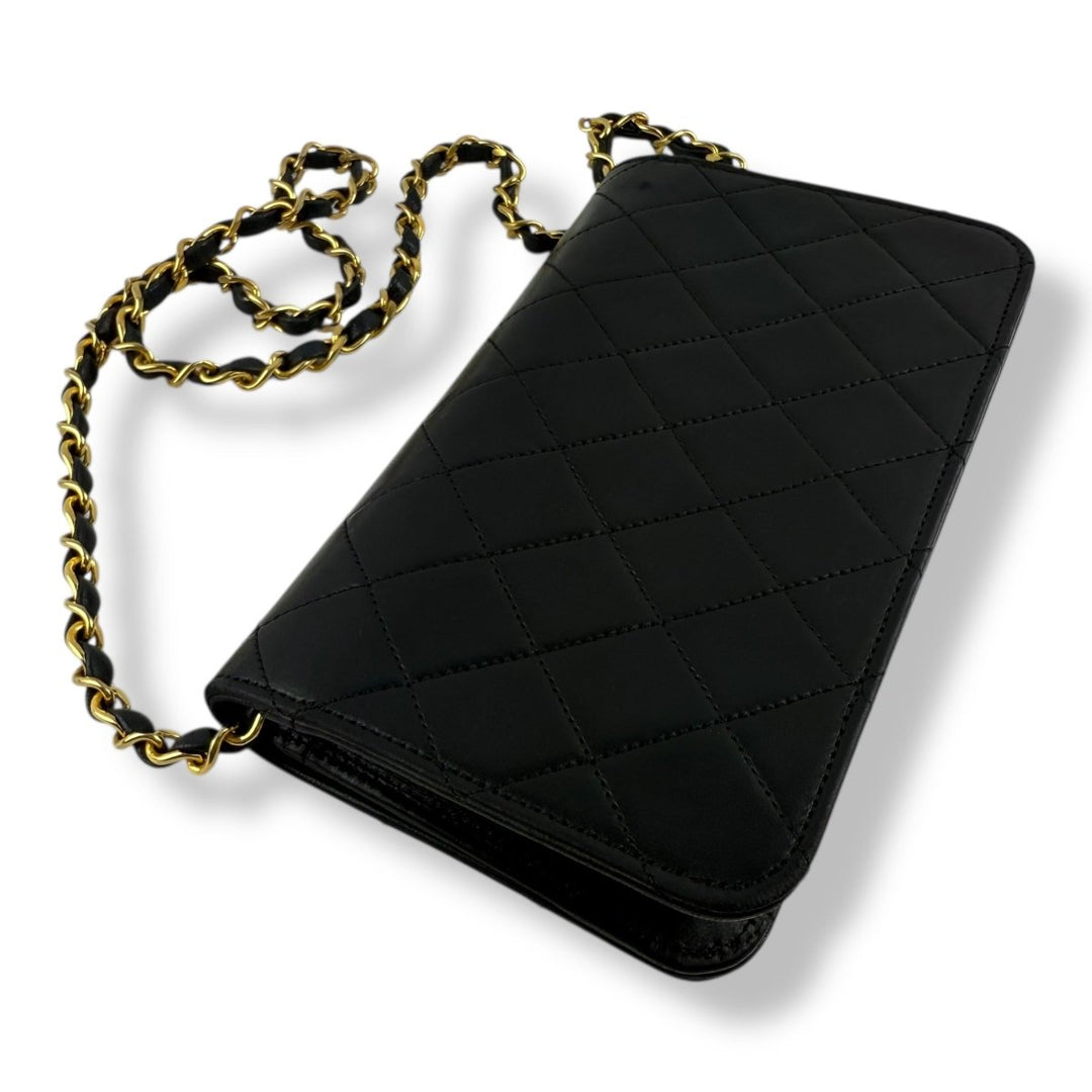 Chanel CC Black Push Lock Single Flap Shoulder Handbag - Lux Central