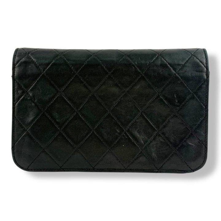 Chanel CC Black Push Lock Single Flap Shoulder Handbag - Lux Central