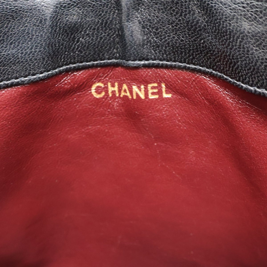 Chanel CC Black Quilted Lambskin Vintage Clutch Bag - Lux Central
