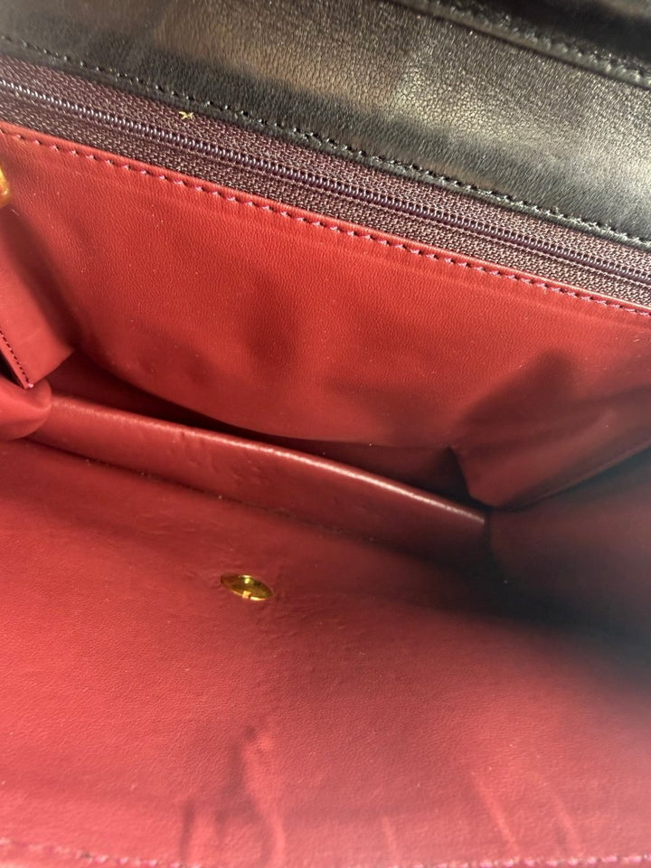 CHANEL CC Logo Matelasse Black Leather Single Flap Chain Shoulder Handbag - Lux Central