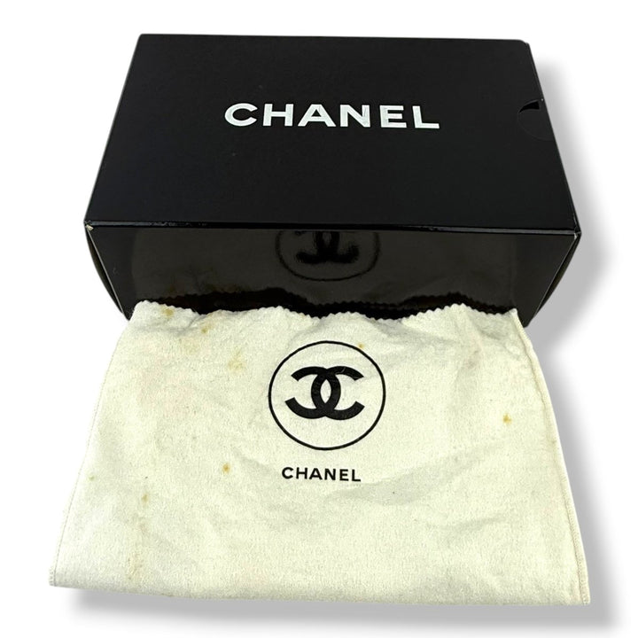 Chanel CC Navy Push Lock Single Flap Lambskin Shoulder Handbag - Lux Central
