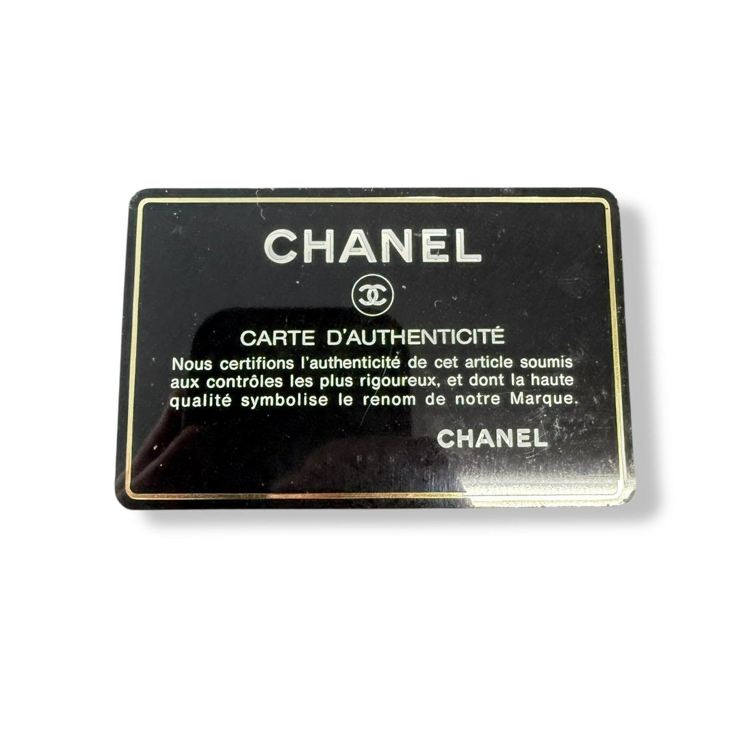 Chanel CC Navy Push Lock Single Flap Vintage Shoulder Handbag - Lux Central